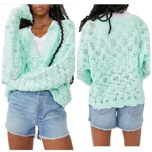 Free people Josephine pullover in frozen melon